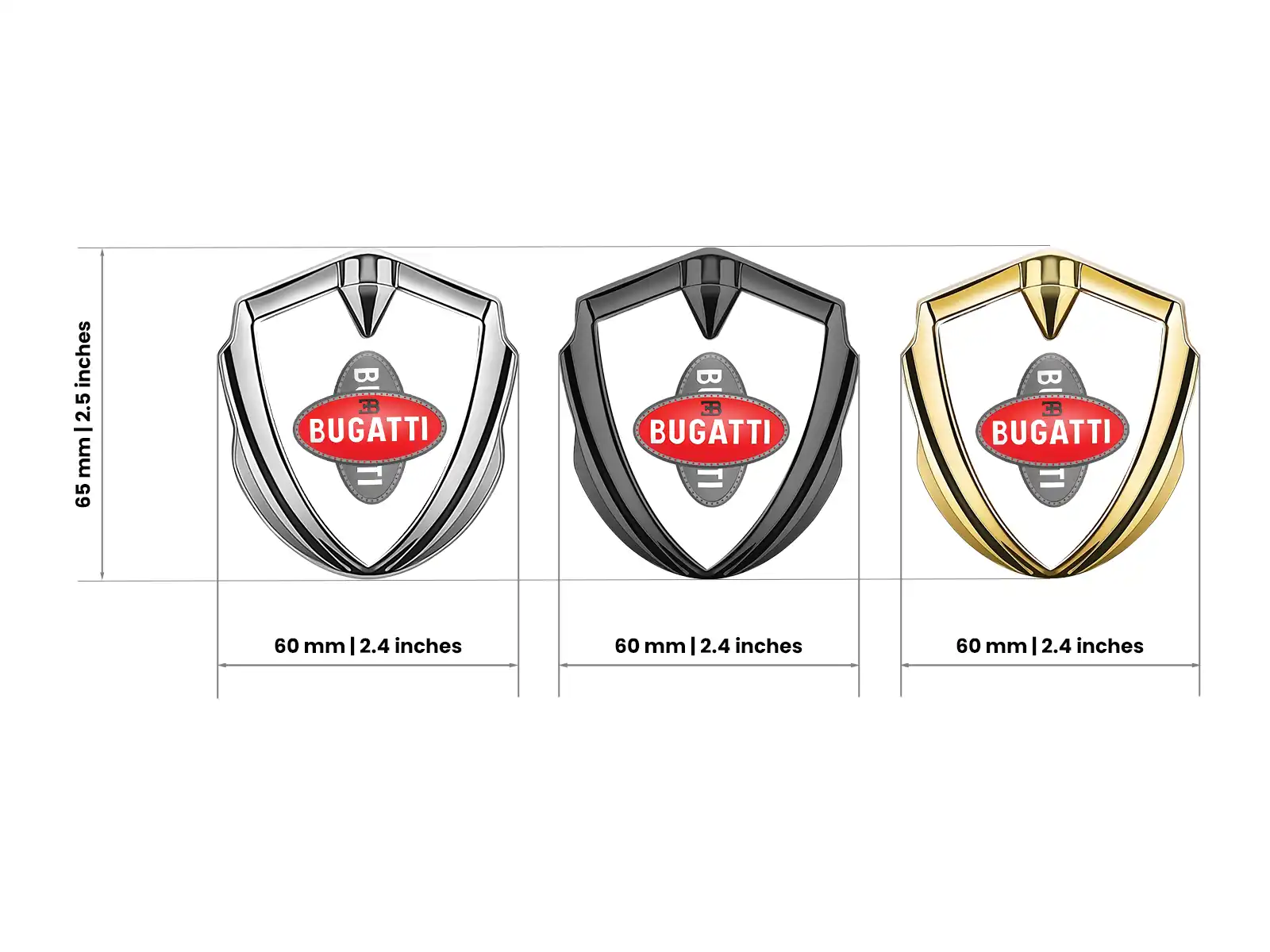 Bugatti Metall Emblem Abzeichen High-End Design Drift Look